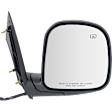 Passenger Side Mirror, Non-Towing, Power Adjust, Manual Folding, Heated, Textured Black, No Signal Light, No Memory, No Puddle Light, No Auto-Dimming, No Blind Spot Feature