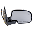 Passenger Side Mirror, Non-Towing, Power Adjust, Manual Folding, Heated, Textured Black, No Signal Light, No Memory, With Puddle Light, No Auto-Dimming, No Blind Spot Feature