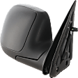 Passenger Side Mirror, Non-Towing, Power Adjust, Manual Folding, Heated, Textured Black, No Signal Light, No Memory, No Puddle Light, No Auto-Dimming, No Blind Spot Feature