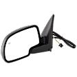 2003-2004 Chevrolet Silverado 2500 - Driver Side Mirror, Power Adjust, Heated, Manual Folding, Textured Black, No Signal Light, Without Memory Recall, No Puddle Light, No Auto-Dimming, No Blind Spot Feature