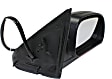 Passenger Side Mirror, Power Adjust, Manual Folding, Heated, Textured Black, In-housing Signal Light, With memory, No Puddle Light, No Auto-Dimming, No Blind Spot Feature
