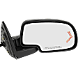Passenger Side Non-Towing Mirror, Power, Heated, w/ 1 Paintable and 1 Textured Black Cap, Manual Folding, In-glass Signal Light, No Blind Spot Feature and Memory, w/ Puddle Light, w/o Auto-Dimming