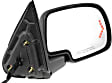 Passenger Side Non-Towing Mirror, Power, Heated, w/ 1 Paintable and 1 Textured Black Cap, Manual Folding, In-glass Signal Light, No Blind Spot Feature and Memory, w/ Puddle Light, w/o Auto-Dimming