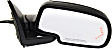 Passenger Side Non-Towing Mirror, Power, Heated, w/ 1 Paintable and 1 Textured Black Cap, Manual Folding, In-glass Signal Light, No Blind Spot Feature and Memory, w/ Puddle Light, w/o Auto-Dimming