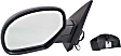 Driver Side Mirror, Power Adjust, Heated, Manual Folding, With 1 Paintable and 1 Textured Black Cap, No Signal Light, No Memory, No Puddle Light, No Auto-Dimming, No Blind Spot Feature