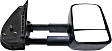 2007-2013 Chevrolet Avalanche - Passenger Side Towing Mirror, Manual Adjust, Non-Heated, Manual Folding, Textured Black, No Signal Light, Without Memory Recall, No Puddle Light, No Auto-Dimming, With Blind Spot Glass