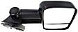 2007-2013 Chevrolet Avalanche - Passenger Side Towing Mirror, Manual Adjust, Non-Heated, Manual Folding, Textured Black, No Signal Light, Without Memory Recall, No Puddle Light, No Auto-Dimming, With Blind Spot Glass