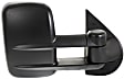 2007-2013 Chevrolet Avalanche - Passenger Side Towing Mirror, Manual Adjust, Non-Heated, Manual Folding, Textured Black, No Signal Light, Without Memory Recall, No Puddle Light, No Auto-Dimming, With Blind Spot Glass