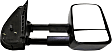 2007-2013 Chevrolet Avalanche - Passenger Side Towing Mirror, Manual Adjust, Non-Heated, Manual Folding, Textured Black, No Signal Light, Without Memory Recall, No Puddle Light, No Auto-Dimming, With Blind Spot Glass