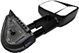 2007-2013 Chevrolet Avalanche - Passenger Side Towing Mirror, Manual Adjust, Non-Heated, Manual Folding, Textured Black, No Signal Light, Without Memory Recall, No Puddle Light, No Auto-Dimming, With Blind Spot Glass