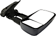 2007-2013 Chevrolet Avalanche - Passenger Side Towing Mirror, Manual Adjust, Non-Heated, Manual Folding, Textured Black, No Signal Light, Without Memory Recall, No Puddle Light, No Auto-Dimming, With Blind Spot Glass