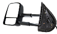 2009 GMC Sierra 2500 HD - Driver Side Towing Mirror, Power Adjust, Heated, Textured Black, Manual Folding, In-glass Signal Light, With Blind Spot Glass, No Memory, No Puddle Light, No Auto-Dimming