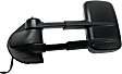 2009 GMC Sierra 2500 HD - Driver Side Towing Mirror, Power Adjust, Heated, Textured Black, Manual Folding, In-glass Signal Light, With Blind Spot Glass, No Memory, No Puddle Light, No Auto-Dimming