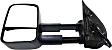 Driver Side Towing Mirror, Power Adjust, Heated, Manual Folding, Textured Black, No Signal Light, No Memory, No Puddle Light, No Auto-Dimming, With Blind Spot Glass