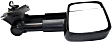 Driver Side Towing Mirror, Power Adjust, Heated, Manual Folding, Textured Black, No Signal Light, No Memory, No Puddle Light, No Auto-Dimming, With Blind Spot Glass
