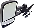 Driver Side Towing Mirror, Power Adjust, Heated, Manual Folding, Textured Black, No Signal Light, No Memory, No Puddle Light, No Auto-Dimming, With Blind Spot Glass