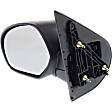 2011 Chevrolet Silverado 1500 LTZ - Driver Side Mirror, Manual Adjust, Non-Heated, Textured Black, Manual Folding, No Signal Light, No Blind Spot Feature, No Memory, No Puddle Light, No Auto-Dimming
