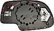 Driver Side Mirror Glass, Heated, Non-Towing, With Turn Signal Light, Backing Plate, Auto-Dimming, No Blind Spot Detection