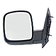 2007 Chevrolet Express 1500 - Driver Side Mirror, Manual Adjust, Non-Heated, Textured Black, Manual Folding, No Signal Light, No Blind Spot Feature, No Memory, No Puddle Light, No Auto-Dimming