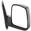 2005 Chevrolet Express 3500 - Passenger Side Mirror, Manual Adjust, Non-Heated, Textured Black, Manual Folding, No Signal Light, No Blind Spot Feature, No Memory, No Puddle Light, No Auto-Dimming