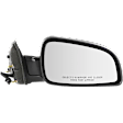 Passenger Side Mirror, Power Adjust, Manual Folding, Non-Heated, Paintable, No Signal Light, No Memory, No Puddle Light, No Auto-Dimming, No Blind Spot Feature
