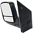 2020 GMC Savana 3500 - Driver Side Mirror, Manual Adjust, Non-Heated, Textured Black, Manual Folding, No Signal Light, With Blind Spot Glass, No Memory, No Puddle Light, No Auto-Dimming