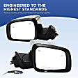 Passenger Side Mirror, Manual Adjust, Non-Heated, Manual Folding, Textured Black, No Signal Light, No Memory, No Puddle Light, No Auto-Dimming, With Blind Spot Glass