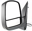 2022 Chevrolet Express 2500 - Driver Side Mirror, Power Adjust, Heated, Textured Black, Manual Folding, No Signal Light, With Blind Spot Glass, No Memory, No Puddle Light, No Auto-Dimming
