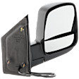 2023 Chevrolet Express 2500 LS - Passenger Side Mirror, Power Adjust, Heated, Textured Black, Manual Folding, No Signal Light, With Blind Spot Glass, No Memory, No Puddle Light, No Auto-Dimming