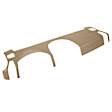 10-515C-NTL Neutral, Molded, ABS Thermoplastic, Dash Cover Overlay 