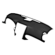 11-608LL-BLK Black, Molded, ABS Thermoplastic, Dash Cover Overlay 