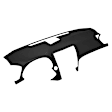 11-608LL-BLK Black, Molded, ABS Thermoplastic, Dash Cover Overlay 