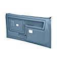 12-45WS-LBL Front, Driver and Passenger Side Door Trim Panel - Blue Power Windows with Slide Locks