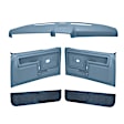 12-108CF-LBL Interior Restoration Kit - Light Blue,  Dash Cap, Door Panel, Kick Panel, Direct Fit, Kit