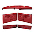 12-108CN-RD Interior Restoration Kit - Red,  Dash Cap, Door Panel, Kick Panel, Direct Fit, Kit
