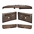 12-108CS-DBR Interior Restoration Kit - Dark Brown,  Dash Cap, Door Panel, Kick Panel, Direct Fit, Kit