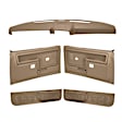 12-108CWS-LBR Interior Restoration Kit - Light Brown,  Dash Cap, Door Panel, Kick Panel, Direct Fit, Kit
