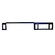 12-112-DBL Dark Blue, Molded, ABS Thermoplastic, Dash Cover Overlay 
