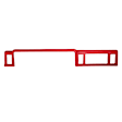 12-112-RD Red, Molded, ABS Thermoplastic, Dash Cover Overlay 