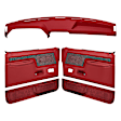 12-113CF-RD Interior Restoration Kit - Red,  Dash Cap, Door Panel, Kick Panel, Direct Fit, Kit