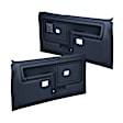 12-45CTWS-DBL Front, Driver and Passenger Side Door Trim Panel - Blue Power Windows with Slide Locks