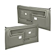 12-45CTWS-TGR Front, Driver and Passenger Side Door Trim Panel - Taupe Gray Power Windows with Slide Locks