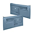 12-45N-LBL Front, Driver and Passenger Side Door Trim Panel - Blue No Power