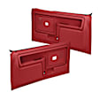 12-45W-RD Front, Driver and Passenger Side Door Trim Panel - Red Power Windows Only