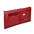 12-45W-RD Front, Driver and Passenger Side Door Trim Panel - Red Power Windows Only