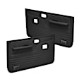12-50F-BLK Front, Driver and Passenger Side Door Trim Panel - Black Full Power