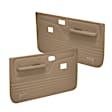 12-50F-LBR Front, Driver and Passenger Side Door Trim Panel - Light Brown Full Power