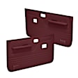 12-50F-MR Front, Driver and Passenger Side Door Trim Panel - Maroon Full Power