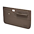 12-50N-DBR Front, Driver and Passenger Side Door Trim Panel - Dark Brown No Power