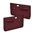 1985 Ford Bronco II - Maroon, No Power, Front, Driver and Passenger Side, Door Trim Panel